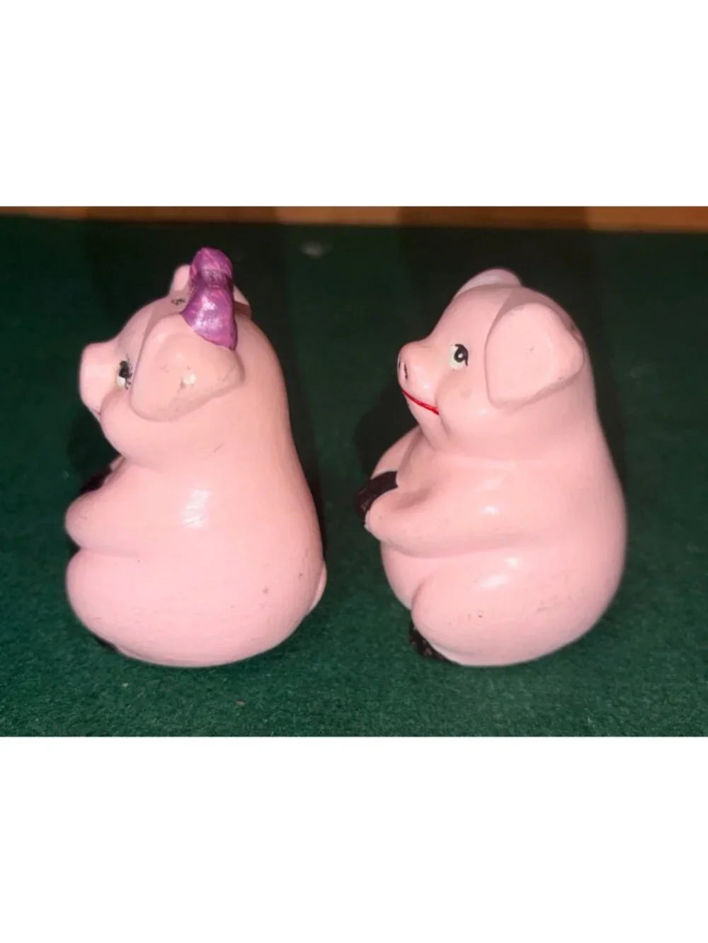 VTG Pink Pig Salt & Pepper Shakers Set 3